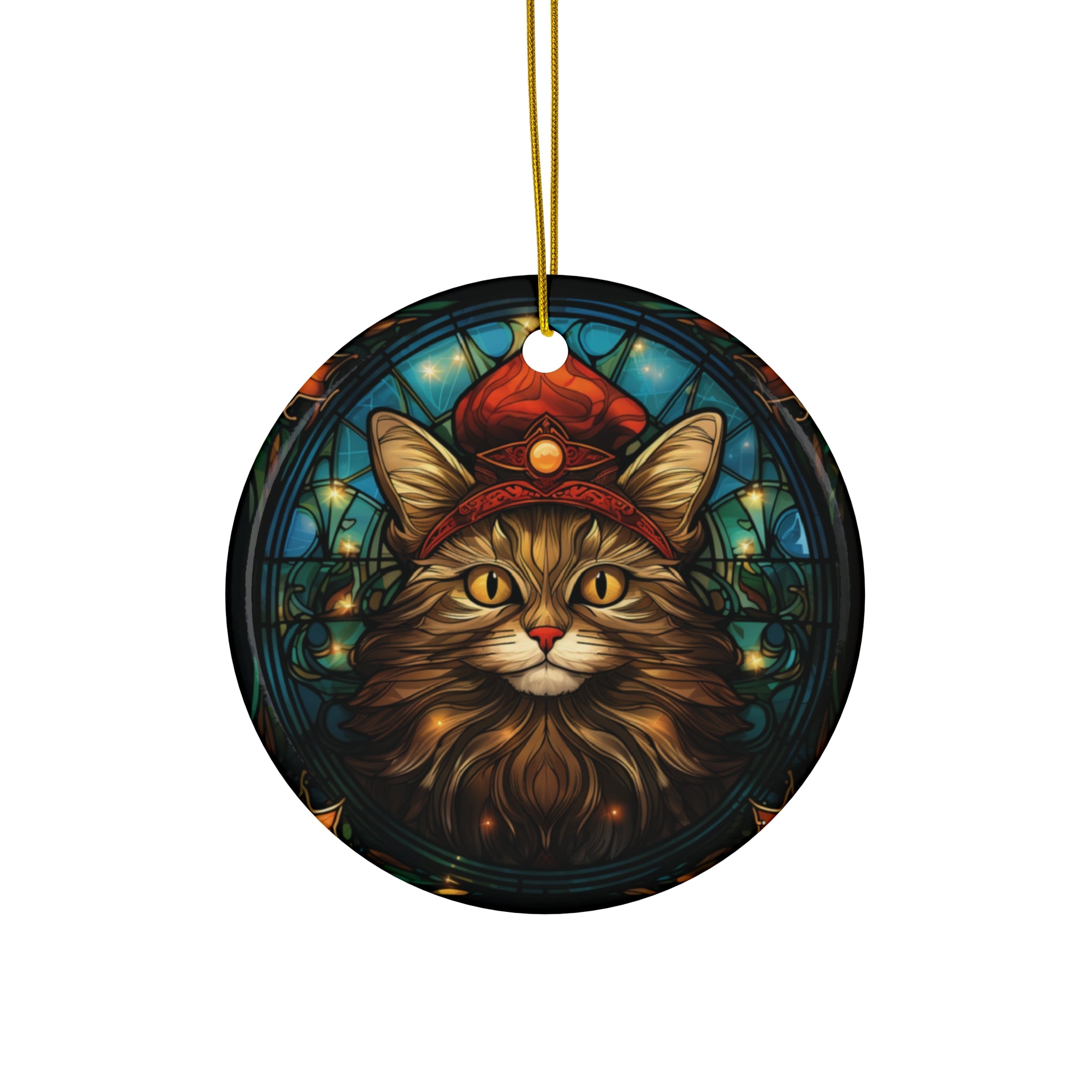 Ceramic Ornament - Christmas Cat     Item #8524805