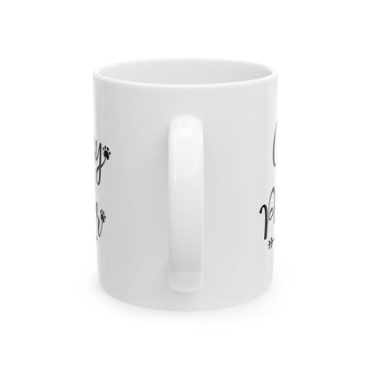 Ceramic Mug — "Classy Mother of Puppies" Cute Paw-Print Coffee Cup  11oz   Item #930889