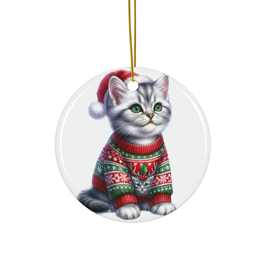 Ceramic Ornament - Burmilla Christmas Kitten     Item #3677129