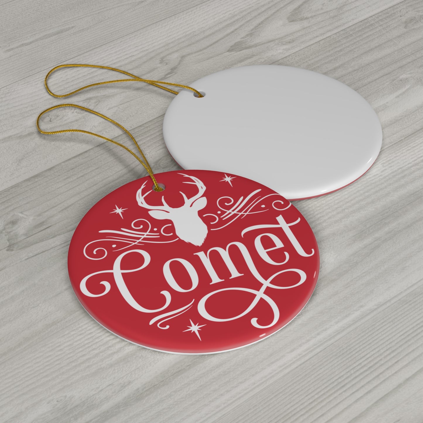 Comet Reindeer Ceramic Ornament     Item #3765842