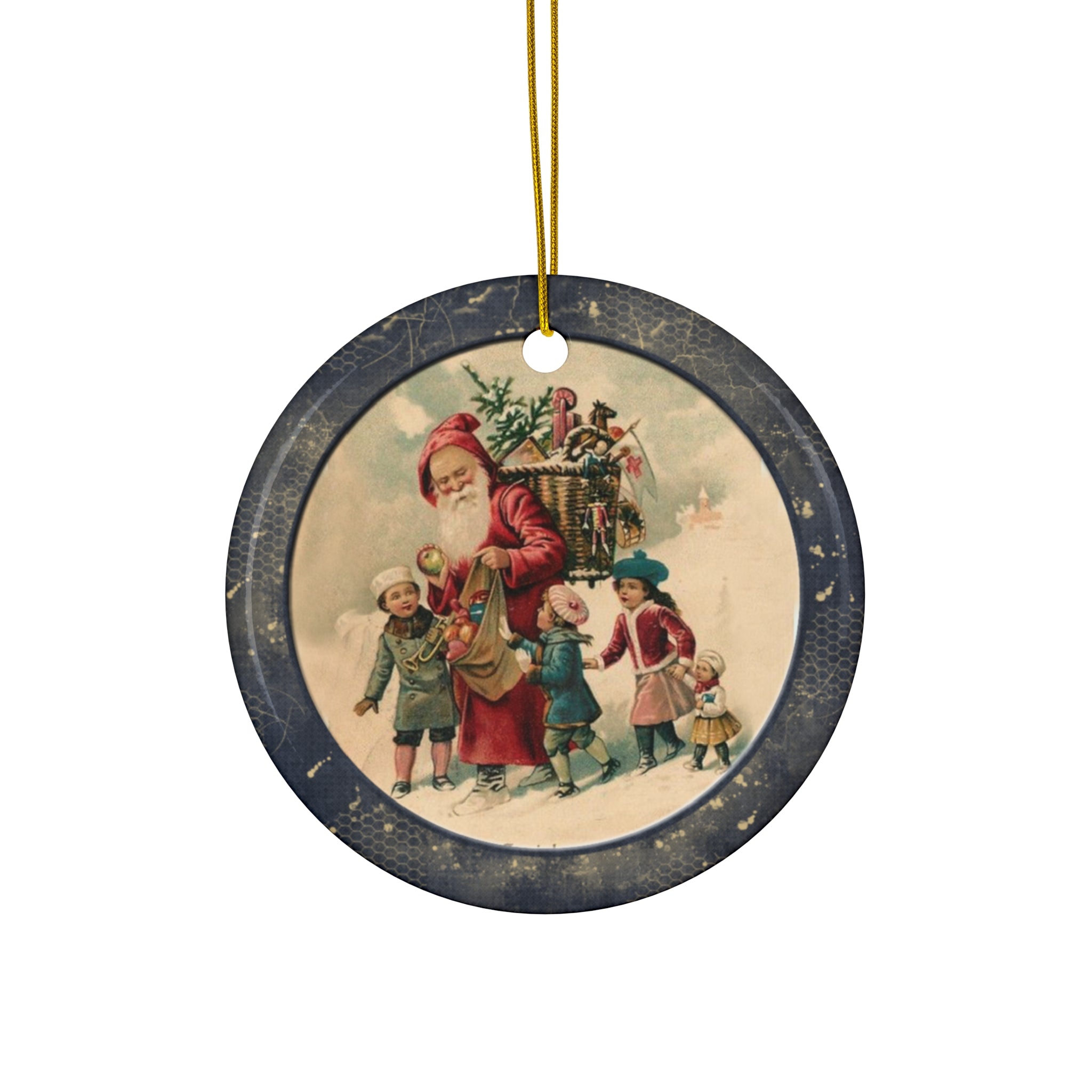 Santa Ceramic Disc Ornament          Item #2295774