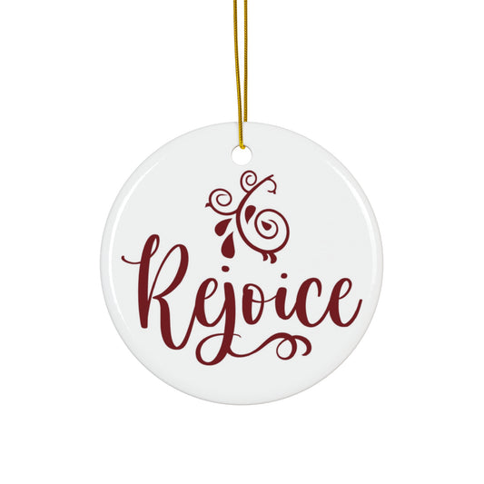 Rejoice Ceramic Disc Ornament       Item #4262359