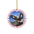 Proud To Be American Ceramic Disc Ornament      Item #5494005