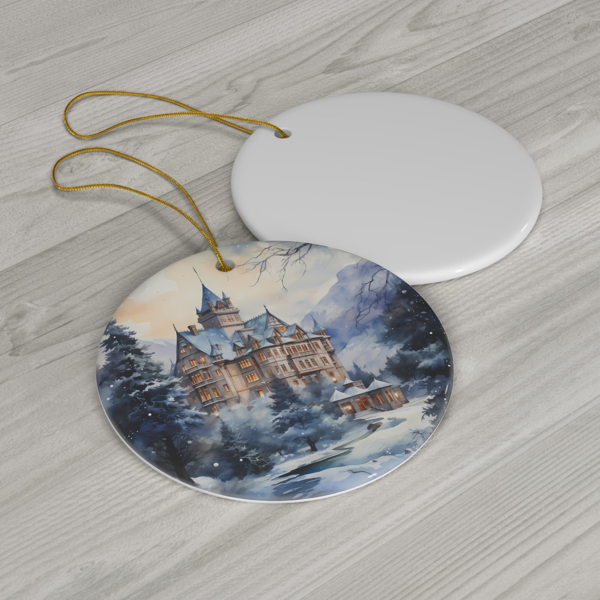 Ceramic Ornament - Christmas Scene       Item #3102271