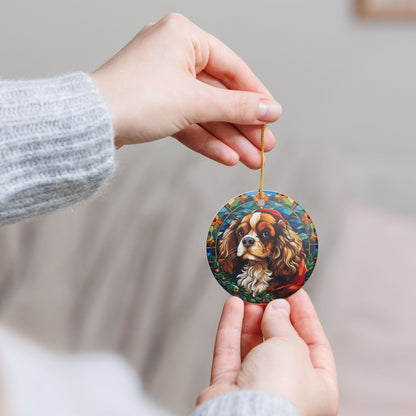 Cavalier King Charles Spaniel Dog Christmas Ceramic Ornament Item #119045