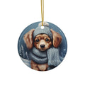 Dog Ceramic Disc Ornament            Item #1222132