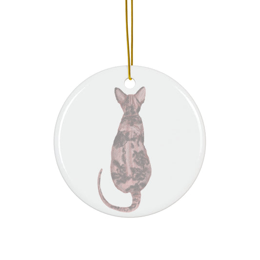 Cat Ceramic Ornament By Santa's Creations    Item #8112599