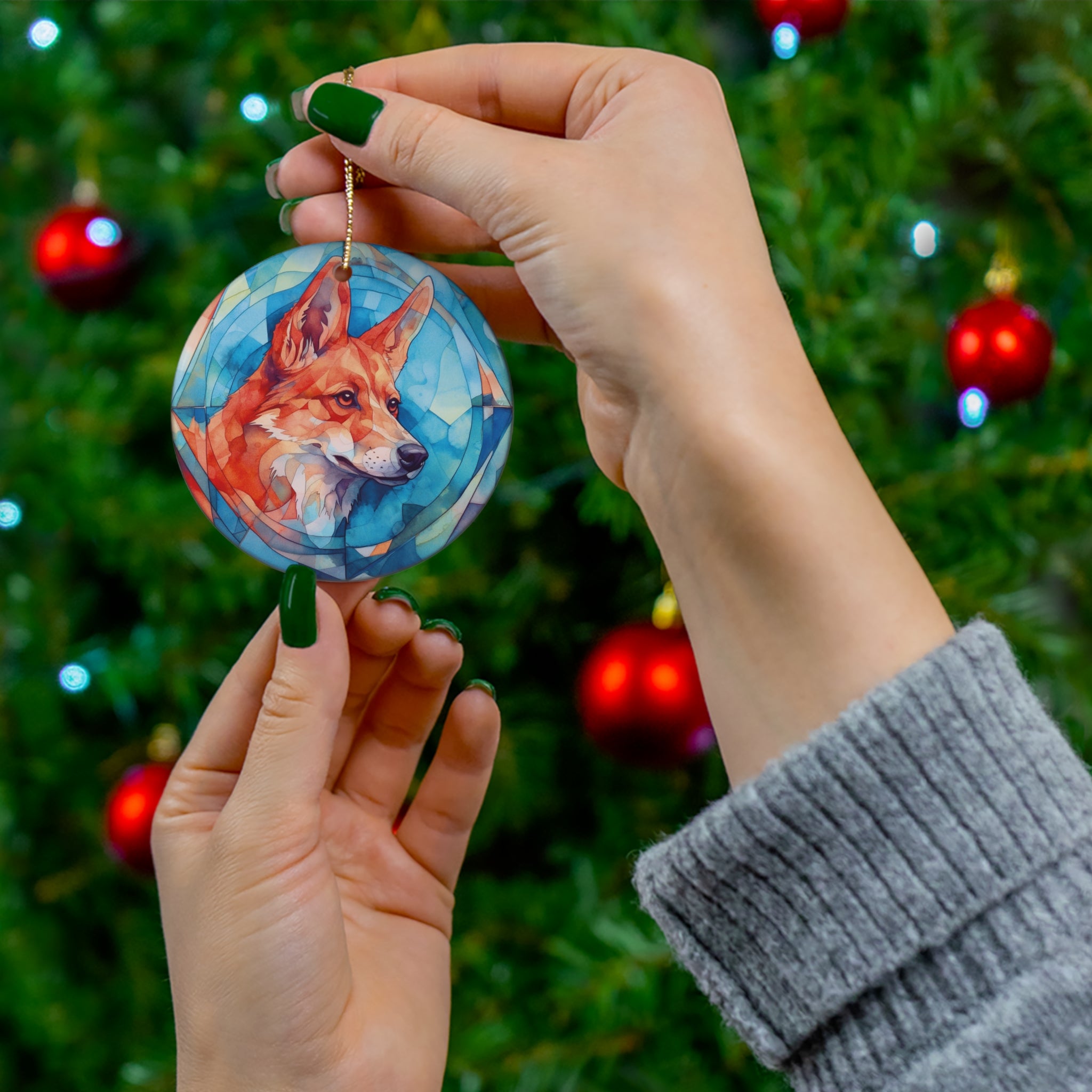 Dog Ceramic Disc Ornament          Item #534438