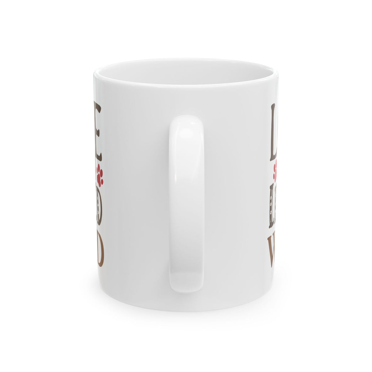 Love Is a Four-Legged Word Ceramic Mug — Dog Lover Coffee Cup 11oz     Item #318088