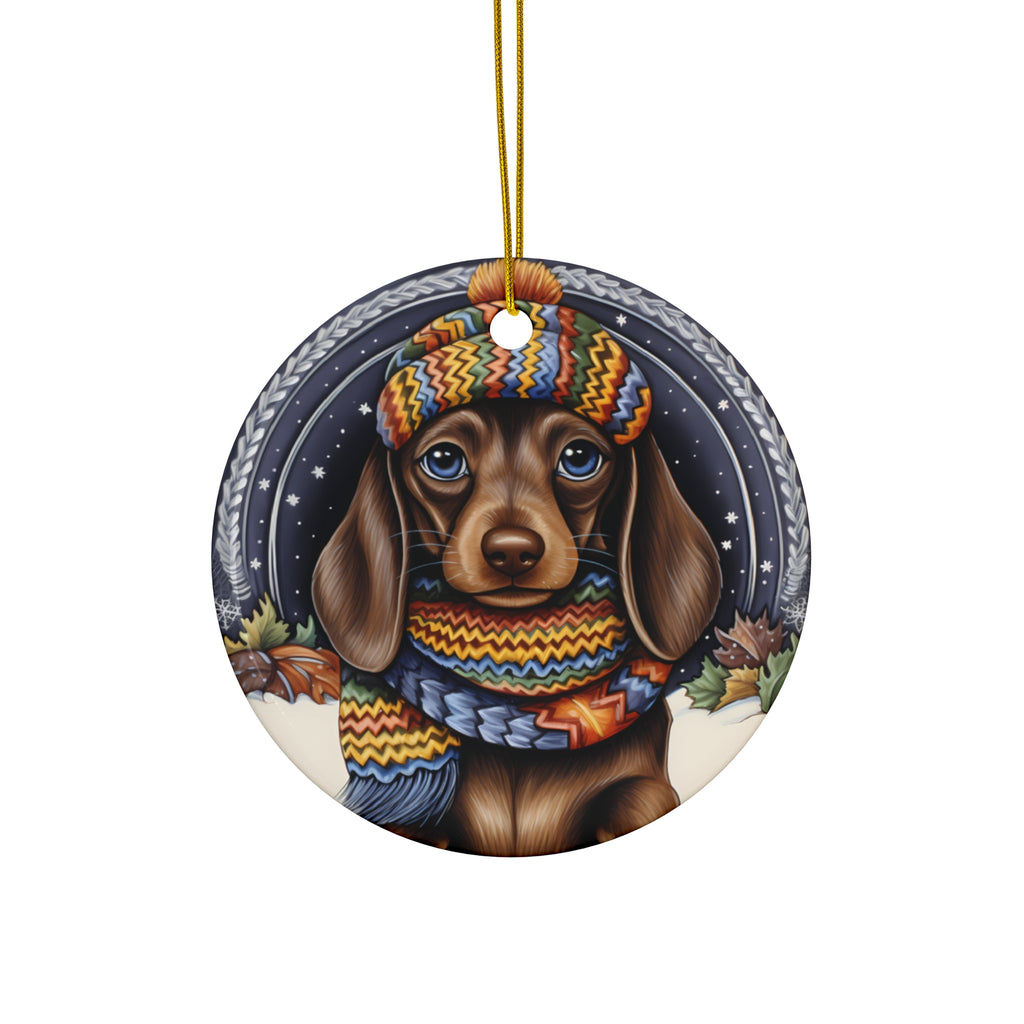 Dog Ceramic Disc Ornament            Item #1132017