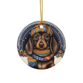 Dog Ceramic Disc Ornament            Item #1132017