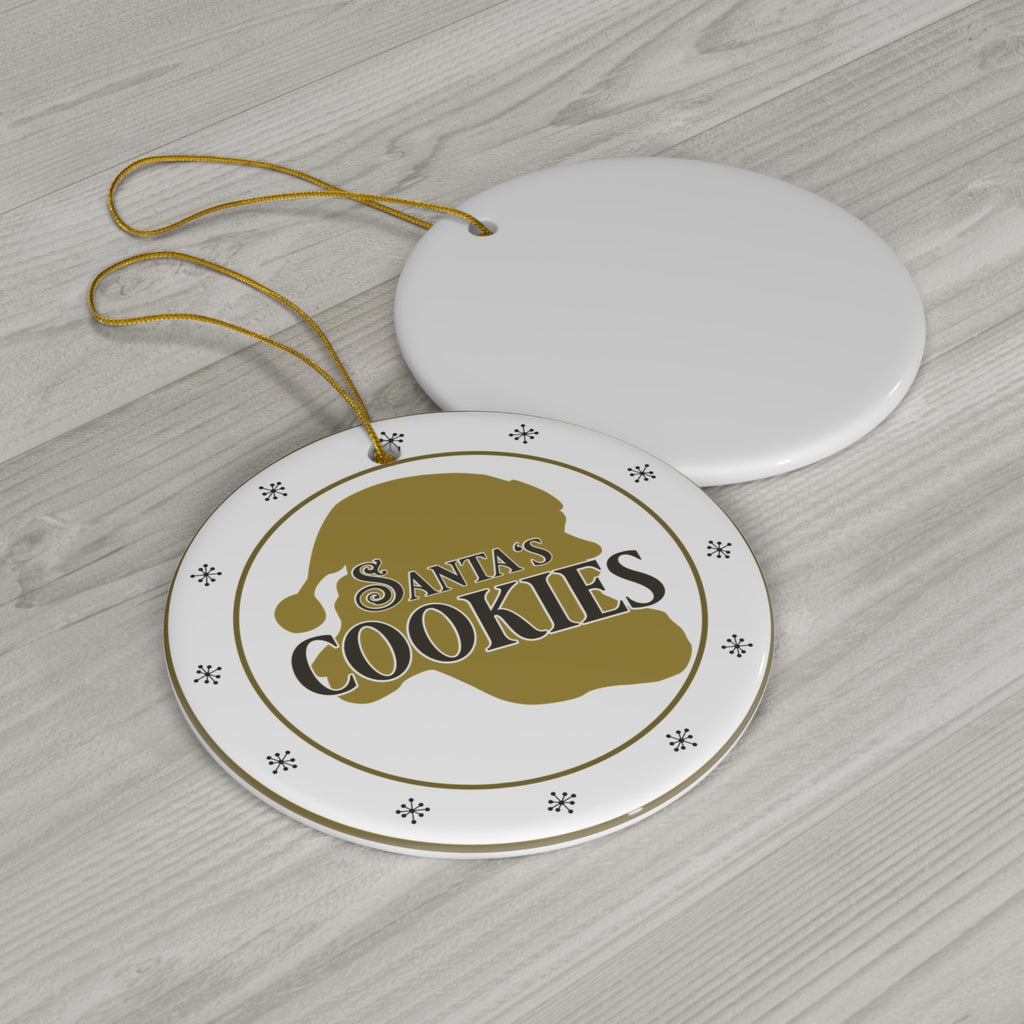 Santa Cookies Ceramic Disc Ornament      Item #783371
