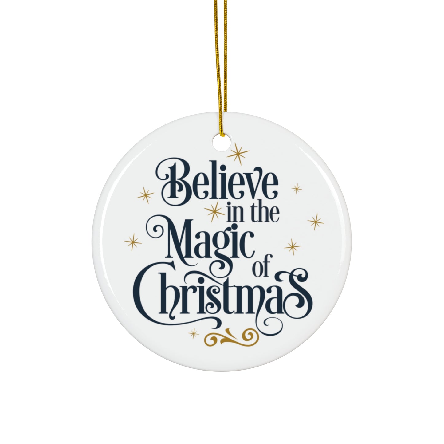 Believe In The Magic Ceramic Disc Ornament      Item #7157881