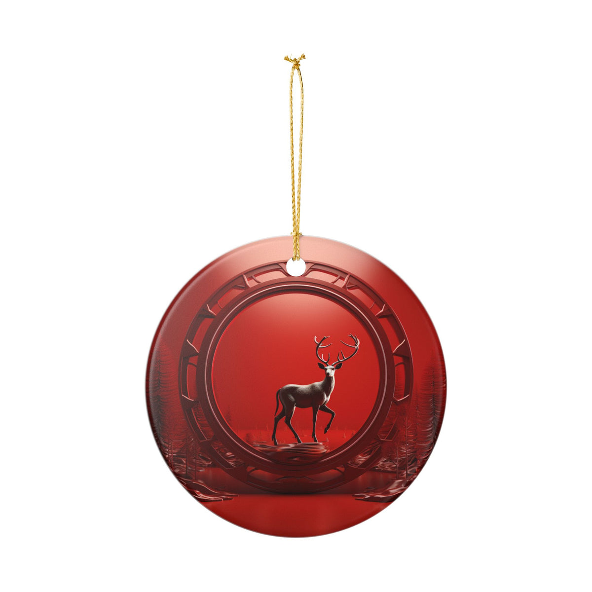 Red Deer Christmas Ornament   Item #414261