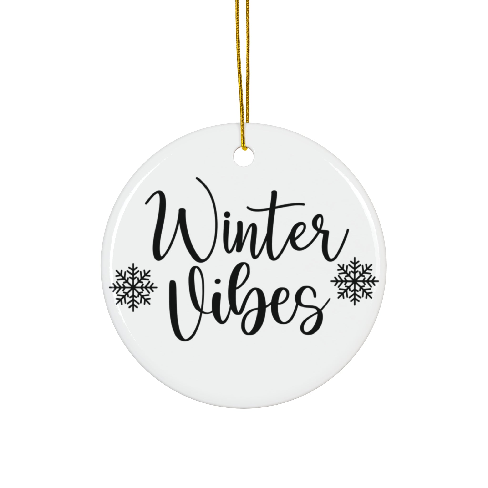 Winter Vibes Ceramic Disc Ornament              Item #4684781