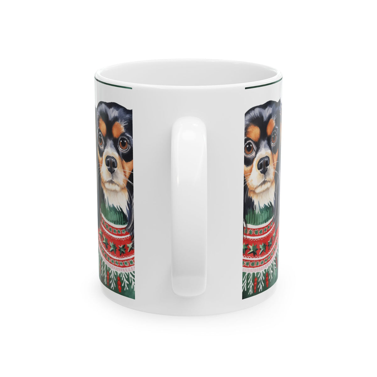 Cavalier King Charles Christmas Mug – Cute Dog in Holiday Sweater 11oz   Item #814475