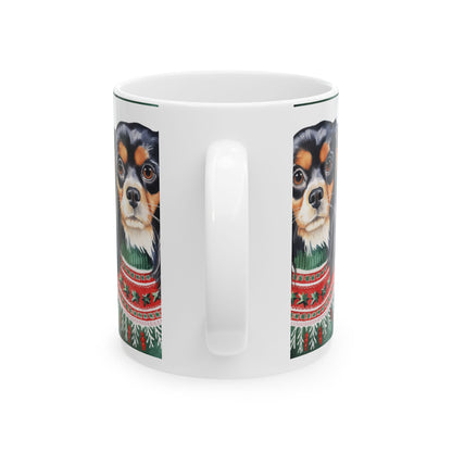 Cavalier King Charles Christmas Mug – Cute Dog in Holiday Sweater 11oz   Item #814475