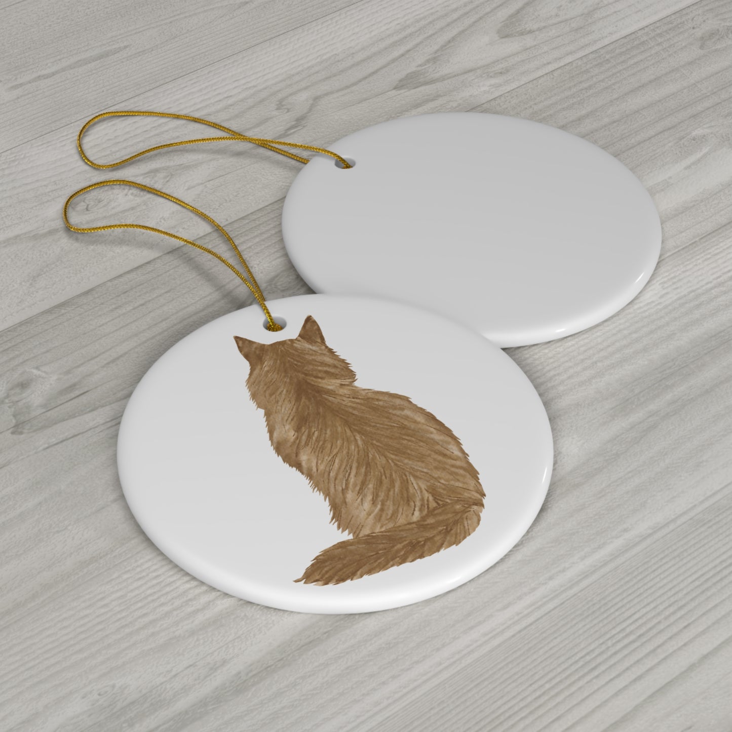 Cat Ceramic Disc Ornament         Item #9878517