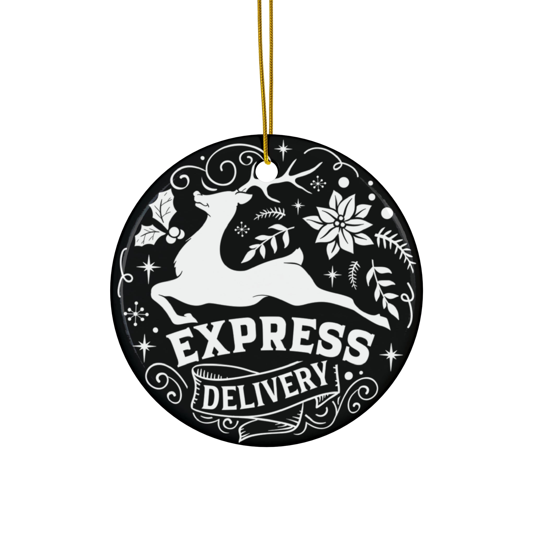 Express Delivery Ceramic Ornament       Item #19269 - Buckshot's Bargain Barn