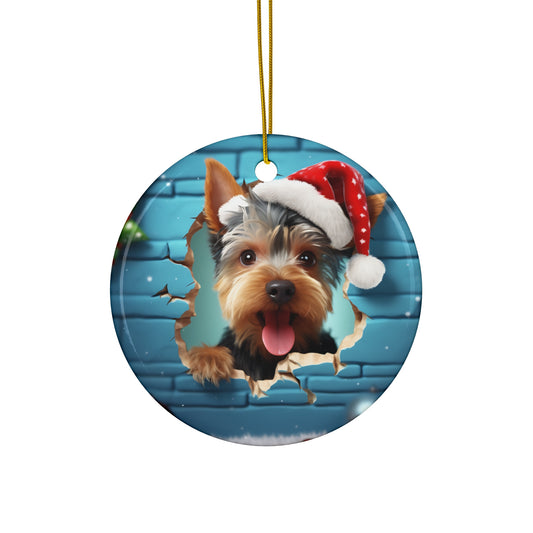 CERAMIC ORNAMENT - 3D CHRISTMAS DOG        Item #8321346