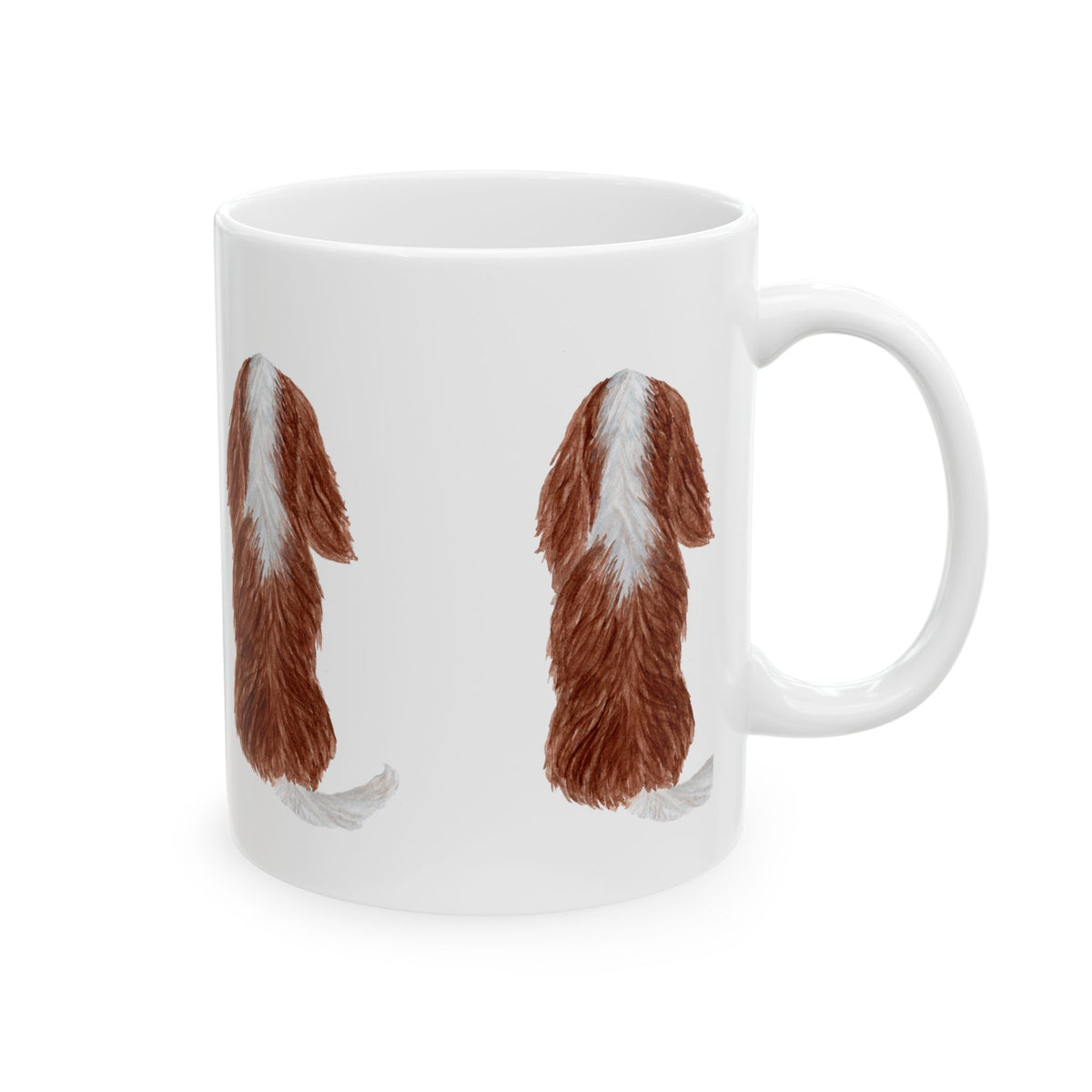 Dog Silhouette Mug – Back View Ceramic Coffee Cup 11oz    Item #6768
