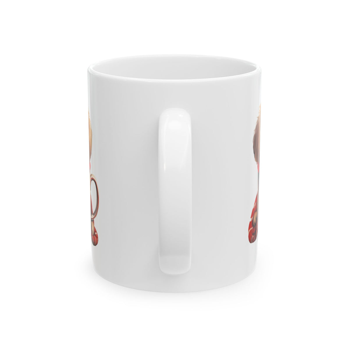 Cute Puppy With Scarf and Cup Christmas Ceramic Mug 11oz  Item #955094