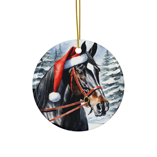 Ceramic Ornament - Horse Christmas      Item #3255626