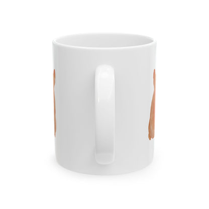 Dog Silhouette Mug – Back View Ceramic Coffee Cup 11oz    Item #77538