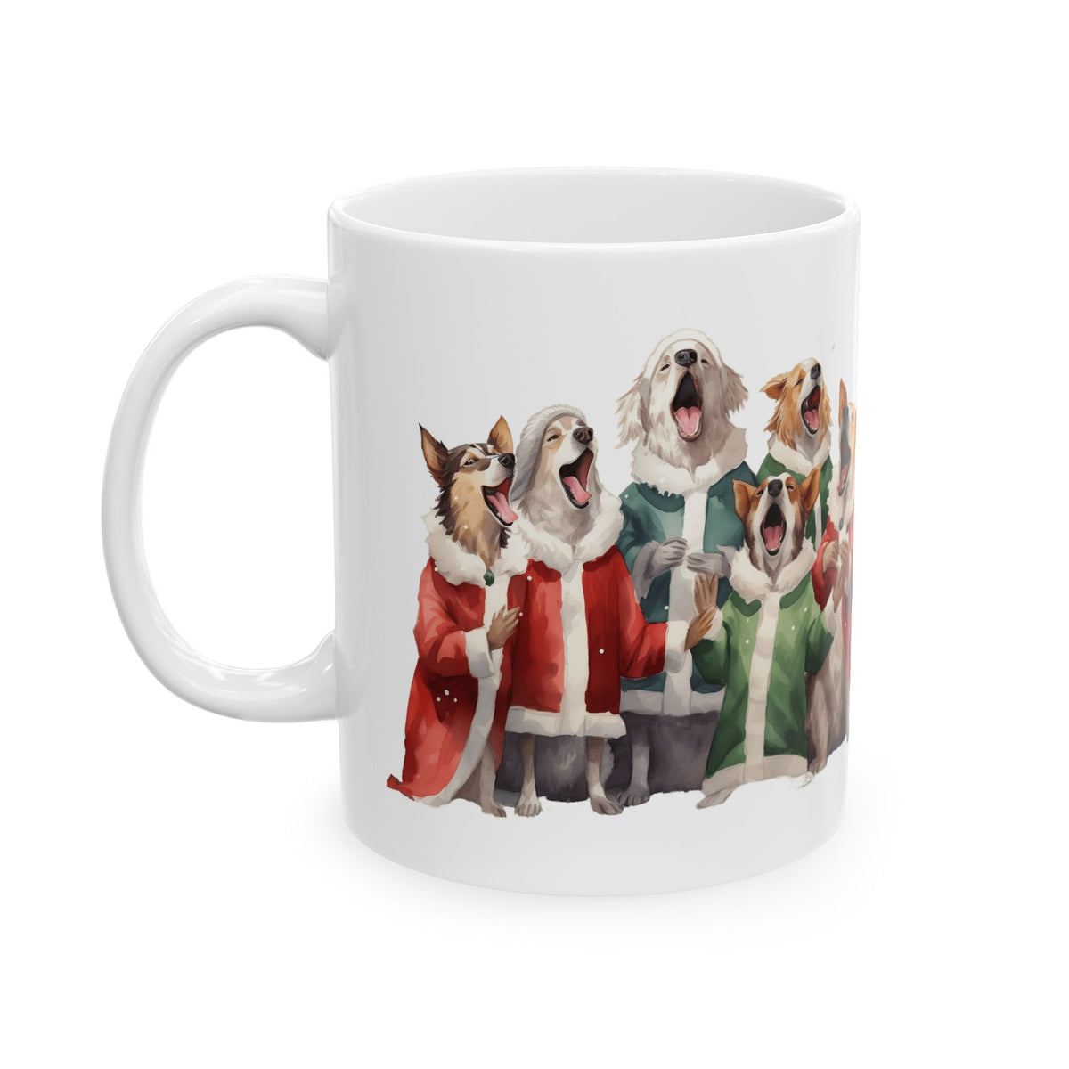 Christmas Corgis Singing Ceramic Mug — Holiday Dog Choir Coffee Cup 11oz   Item #511357