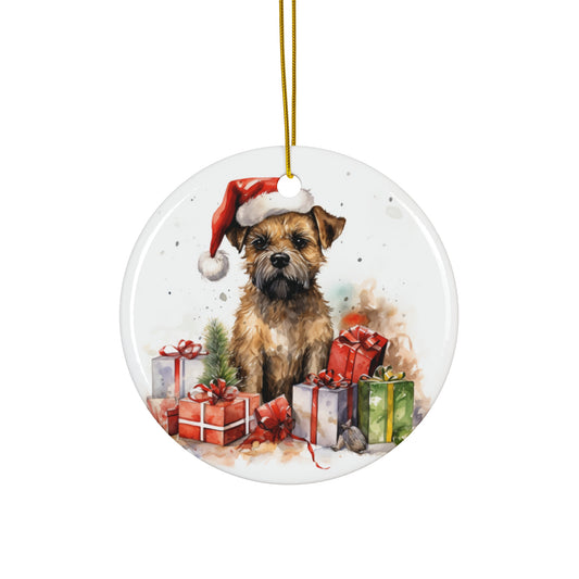 Ceramic Ornament - Border Terrier Christmas     Item #9071667