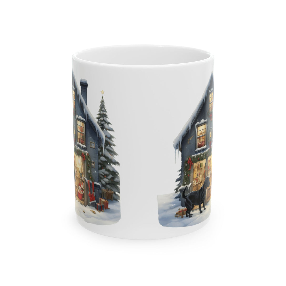 Cozy Winter Village With Dogs Christmas Mug 11oz  Item #409604