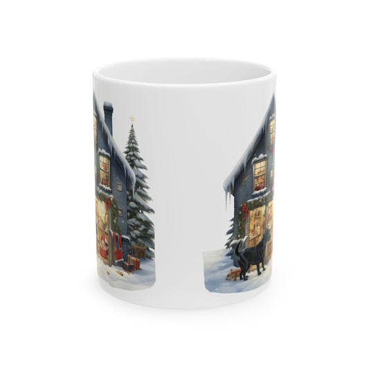 Cozy Winter Village With Dogs Christmas Mug 11oz  Item #409604