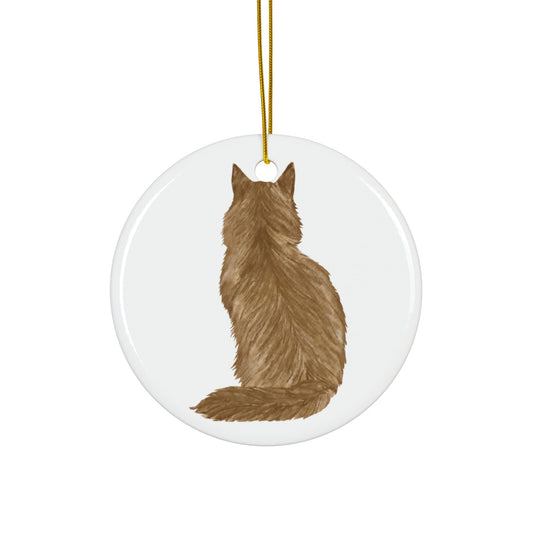 Cat Ceramic Disc Ornament         Item #9878517