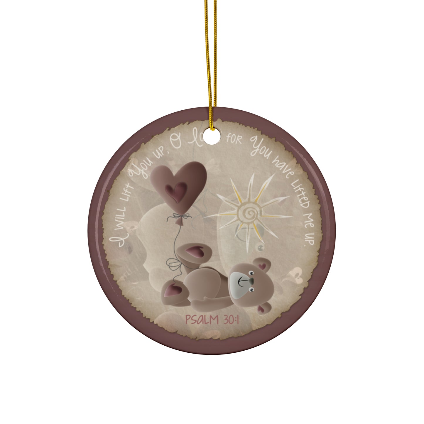 Bear Ceramic Disc Ornament         Item #398024