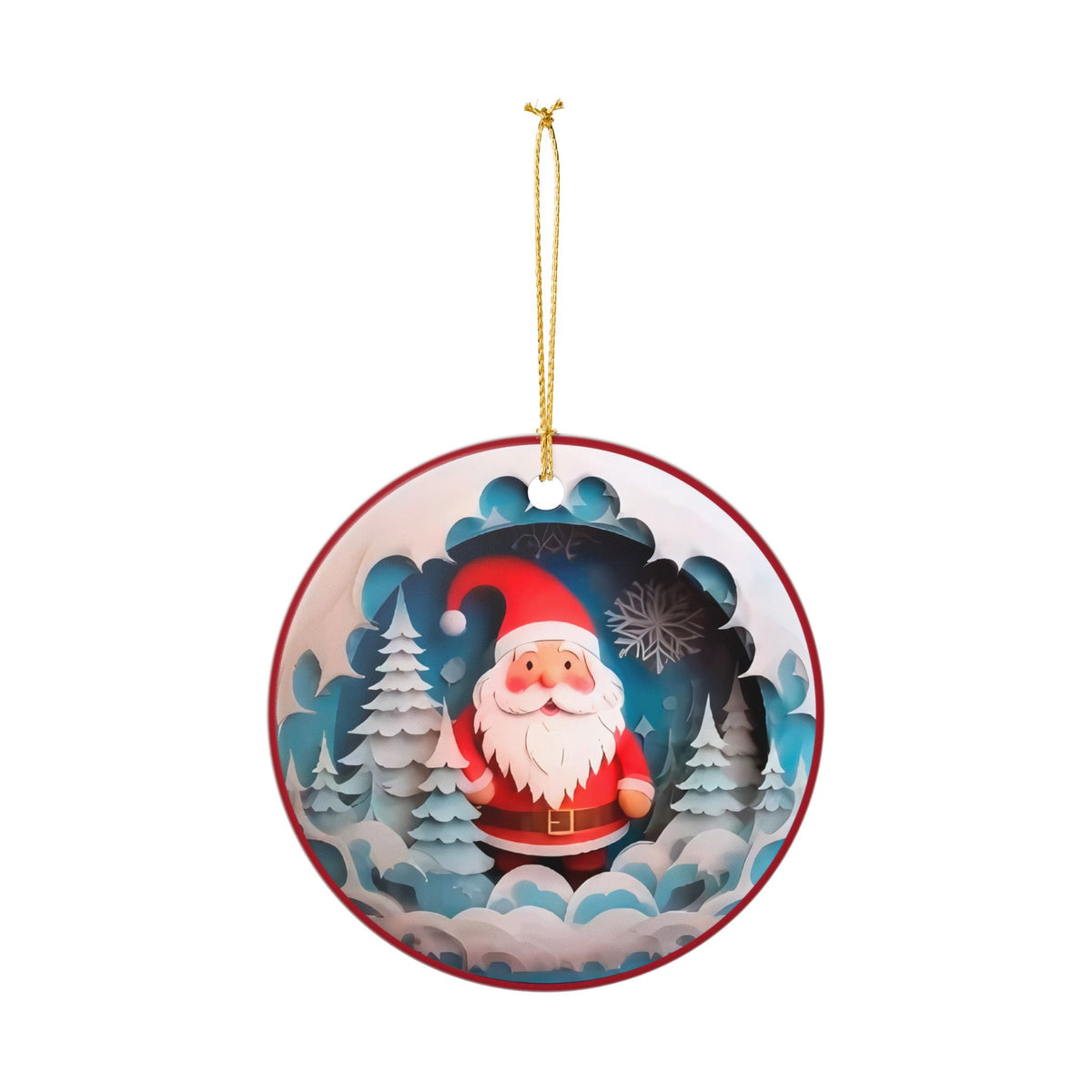 Santa Claus Christmas Ceramic Ornament    Item #322761