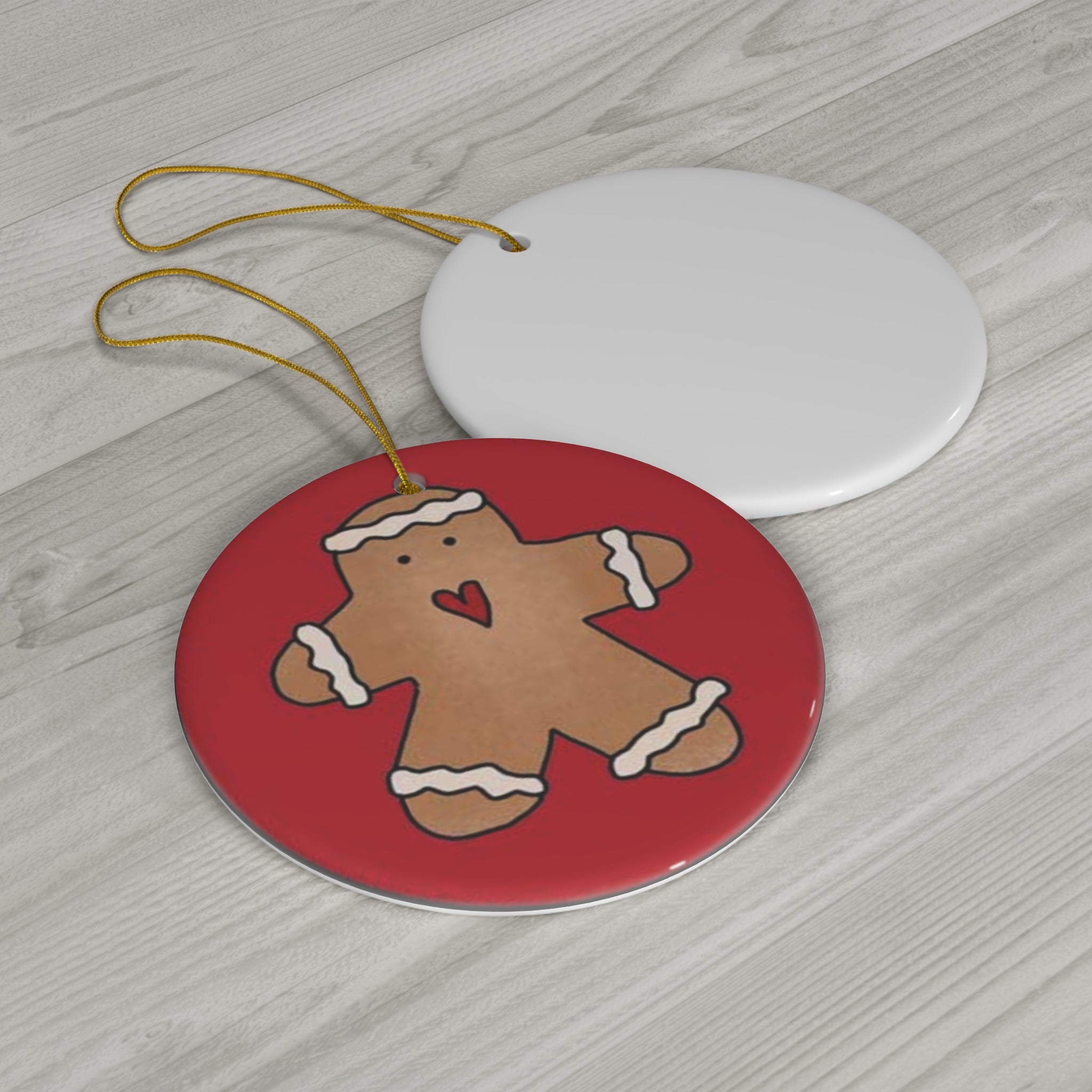 Gingerbread Ceramic Disc Ornament        Item #9950638
