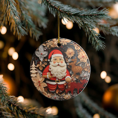 Santa Claus Christmas Ceramic Ornament   Item #827084
