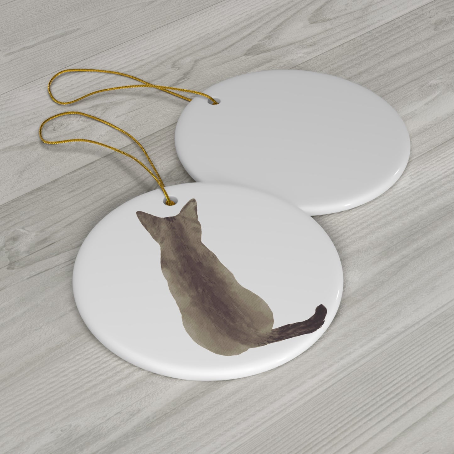 Cat Ceramic Disc Ornament              Item #2626356