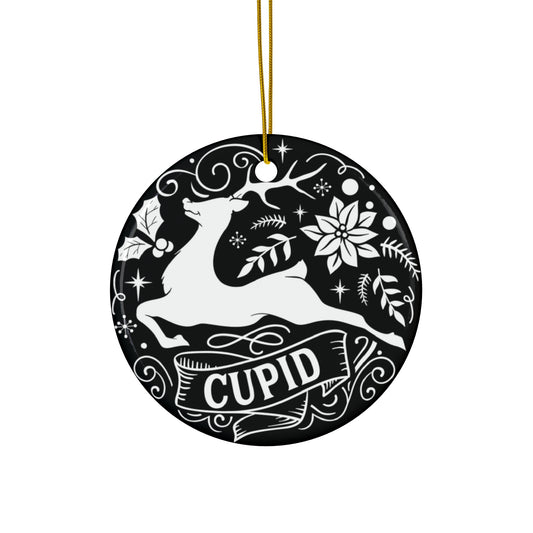 Cupid Ceramic Disc Ornament        Item #9849858