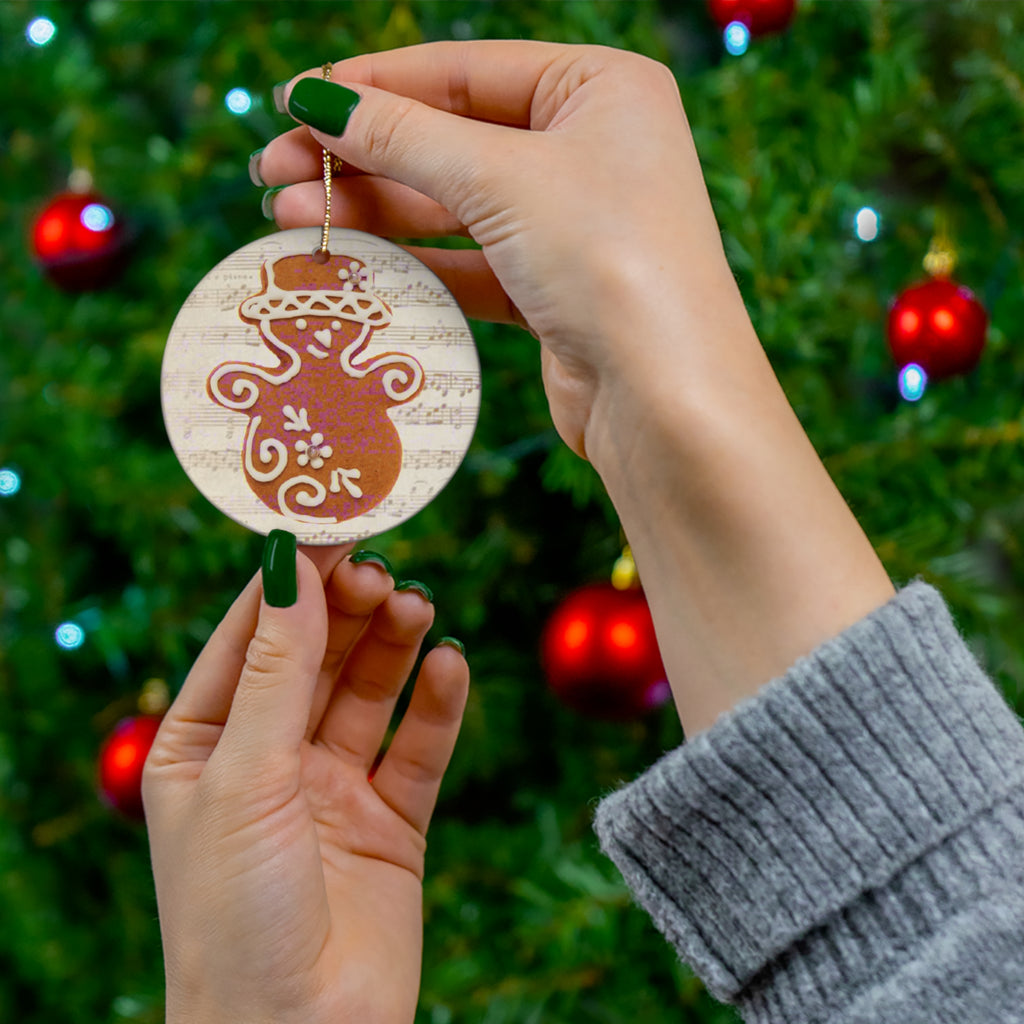 Gingerbread Woman Ceramic Disc Ornament      Item #1847803 - Buckshot's Bargain Barn