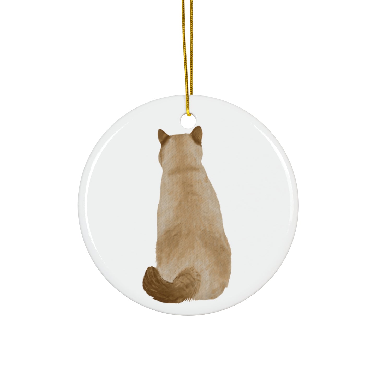 Cat Ceramic Disc Ornament           Item #790546