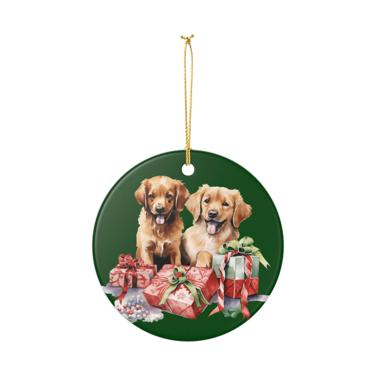 Christmas Dog Lovers Ceramic Ornament   Item #594005