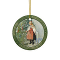 Christmas Scene Ceramic Disc Ornament         Item #9301645