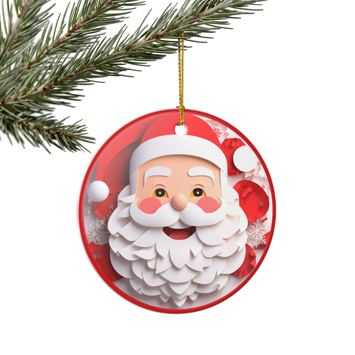 Santa Claus Christmas Ceramic Ornament   Item #955168