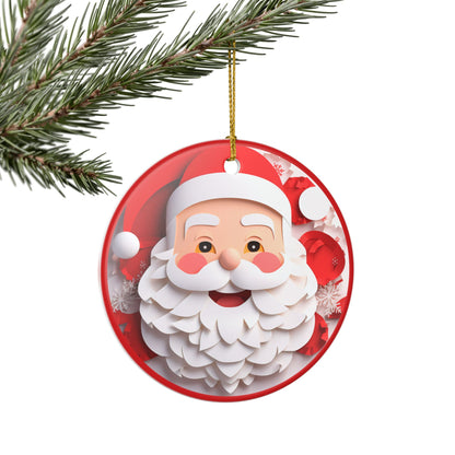 Santa Claus Christmas Ceramic Ornament   Item #955168
