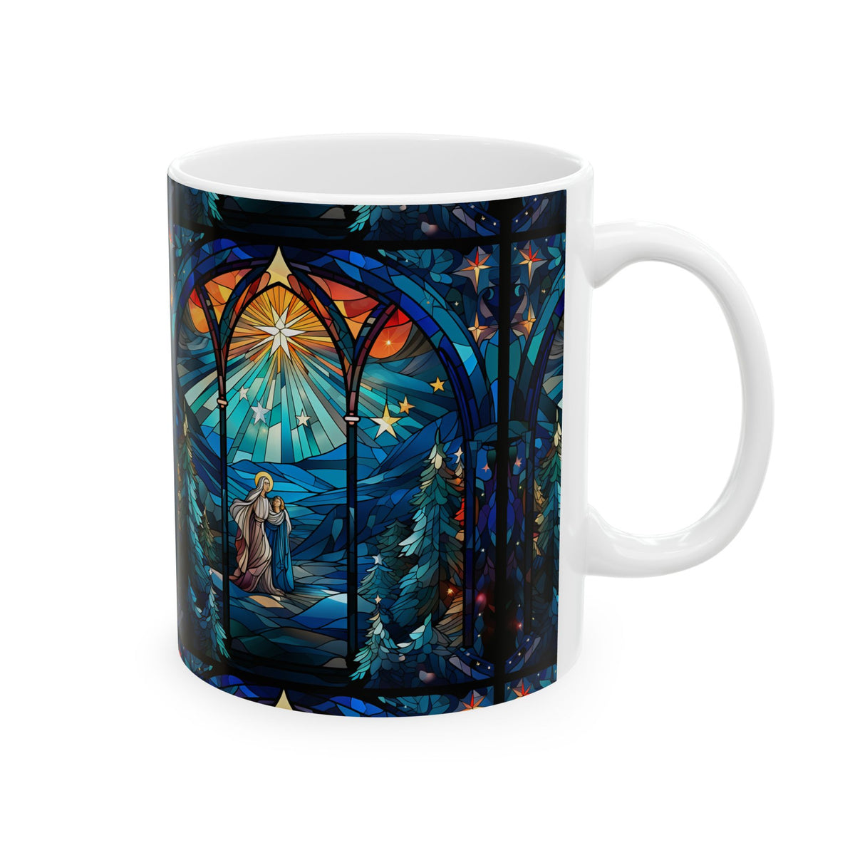 Stained Glass Nativity Christmas Mug 11oz  Item #959355
