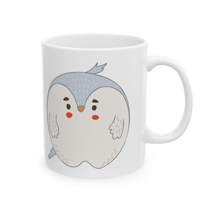 Cute Blue Owl Ceramic Mug — Whimsical Bird Coffee Cup 11oz  Item #282816