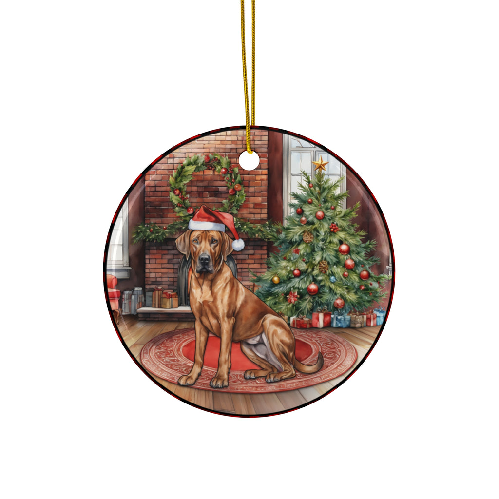 Ceramic Ornament - Rhodesian Ridgeback Christmas Dog       Item #2807527 - Buckshot's Bargain Barn
