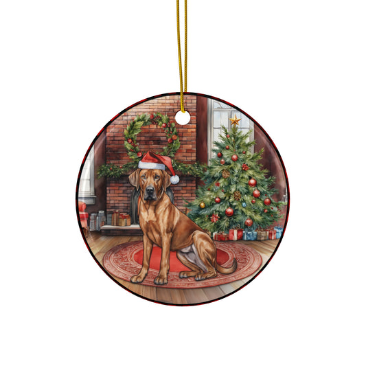 Ceramic Ornament - Rhodesian Ridgeback Christmas Dog       Item #2807527