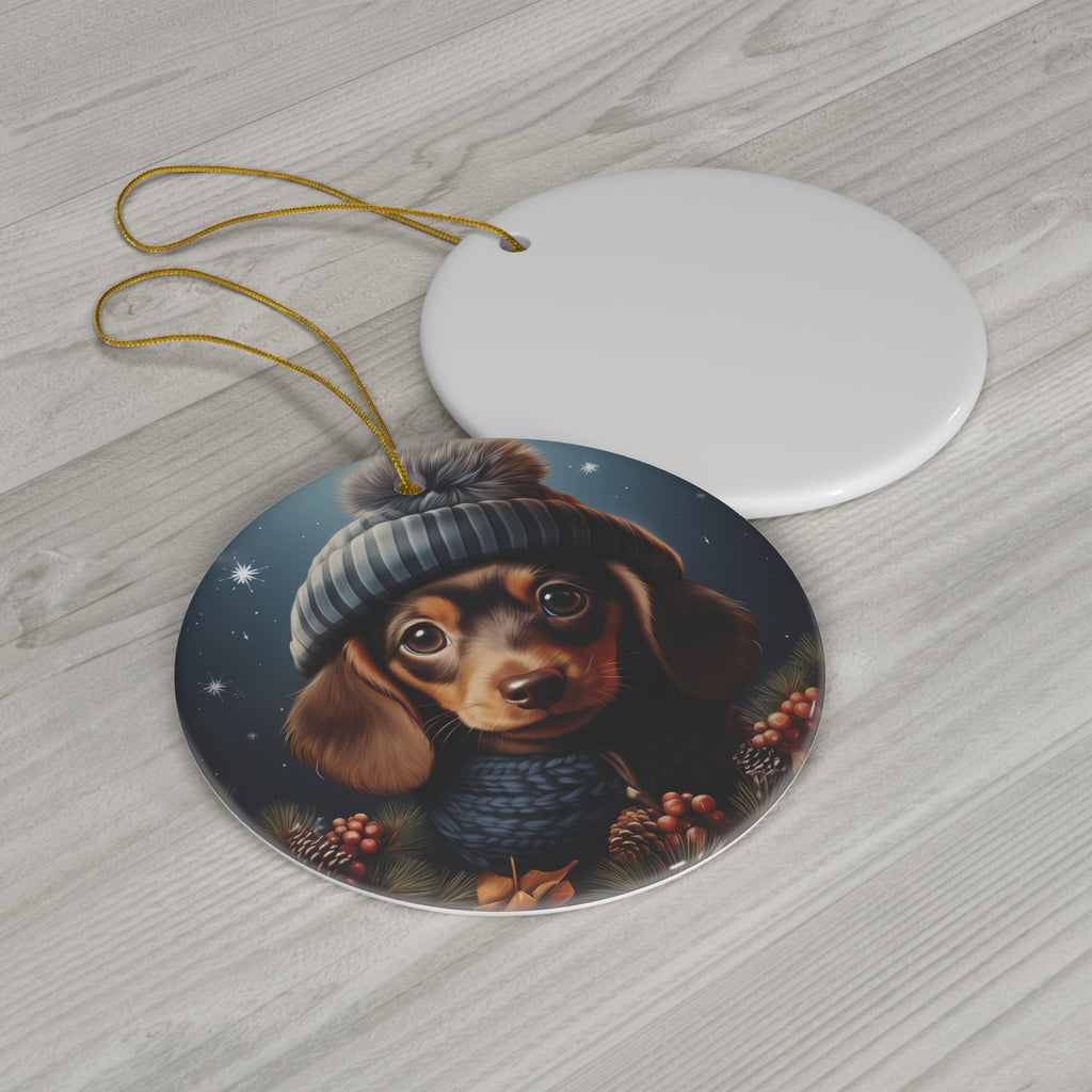 Dog Ceramic Disc Ornament            Item #919951